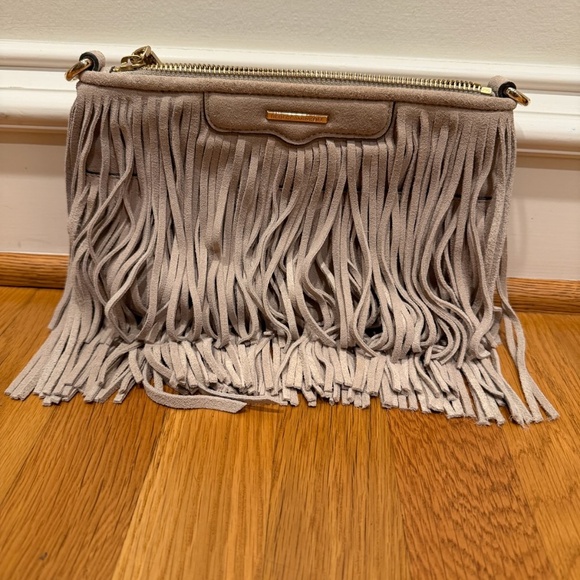 Rebecca Minkoff taupe fringe suede bag - Picture 2 of 4